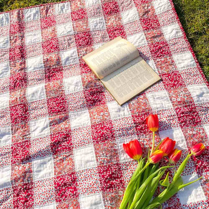 Alice Caroline Pink & Red Gingham Quilt Kit