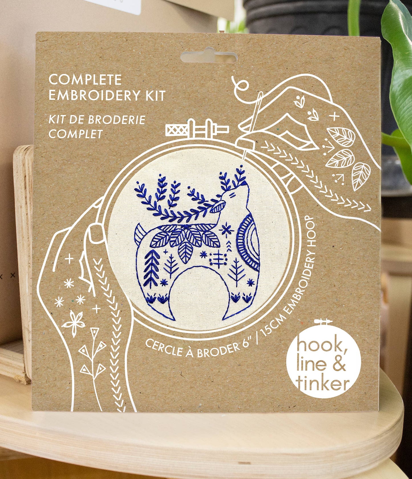 Hook, Line & Tinker Hygge Reindeer Complete Embroidery Kit