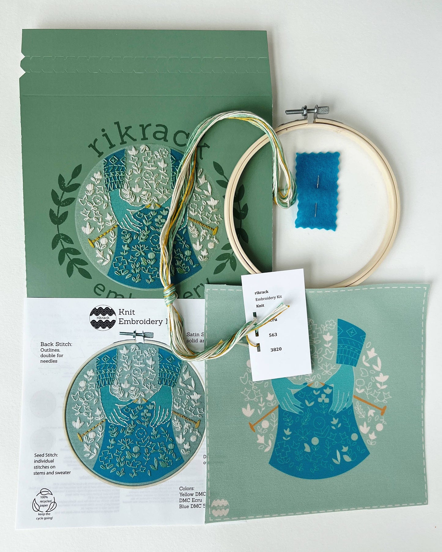 Rikrack Knit Embroidery Kit