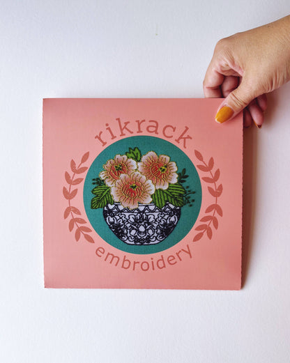 Rikrack Peony Embroidery Kit