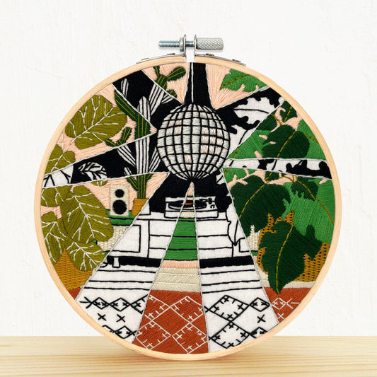 Embroidery and Sage Disco Plants Embroidery Kit