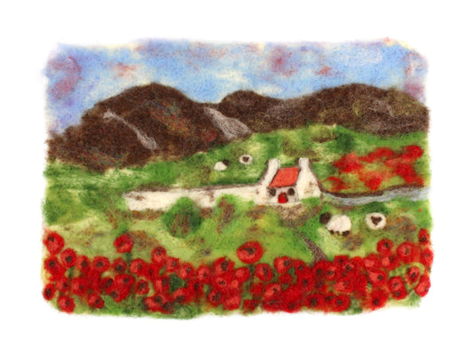 The Makerss Poppy Landscape Needle Felt Kit