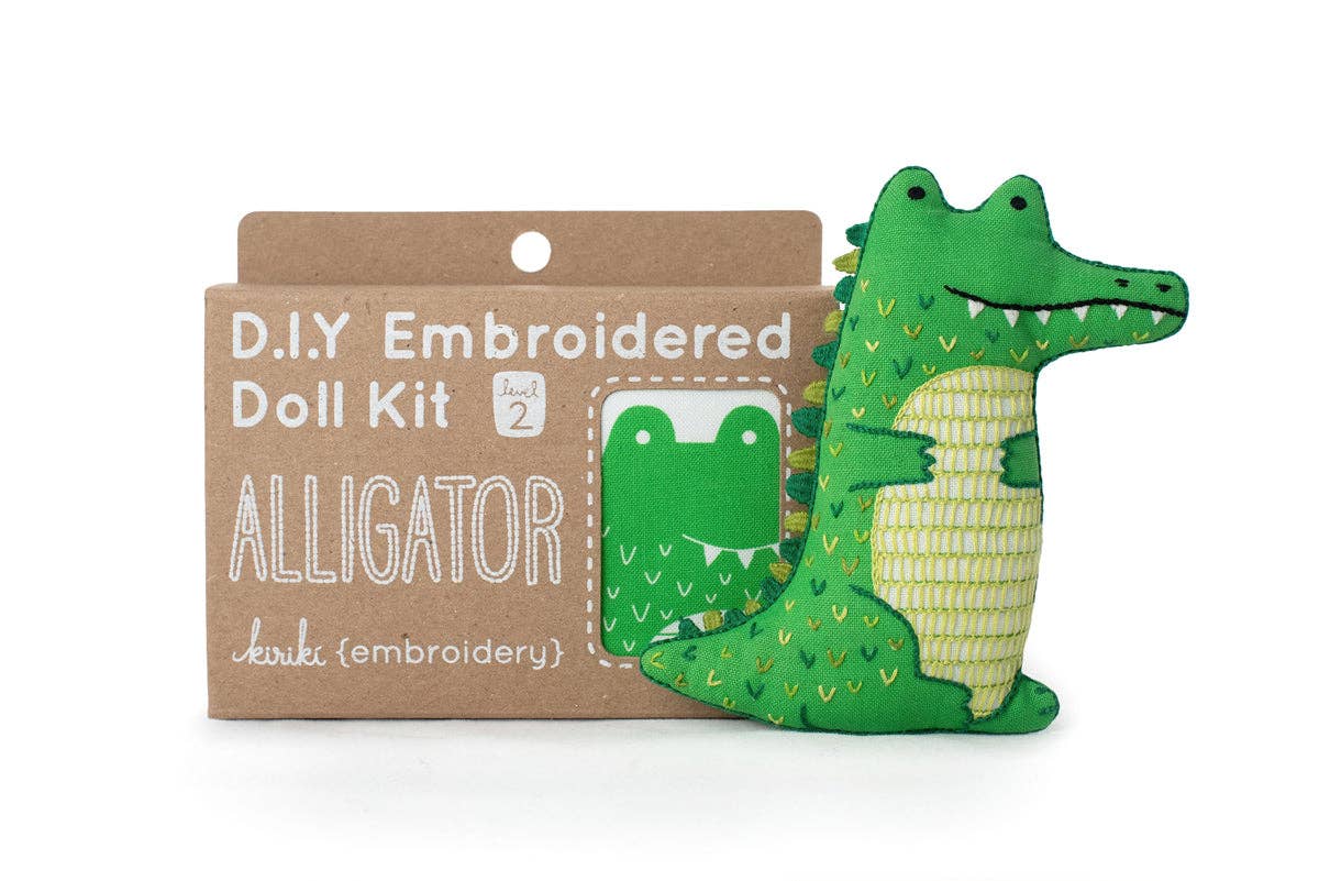 Kiriki Press Alligator Embroidery Kit