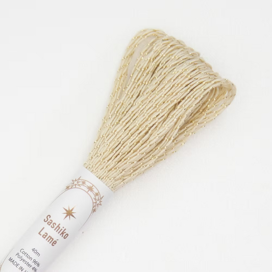 Olympus Sashiko Lame Thread (Soft Yellow)