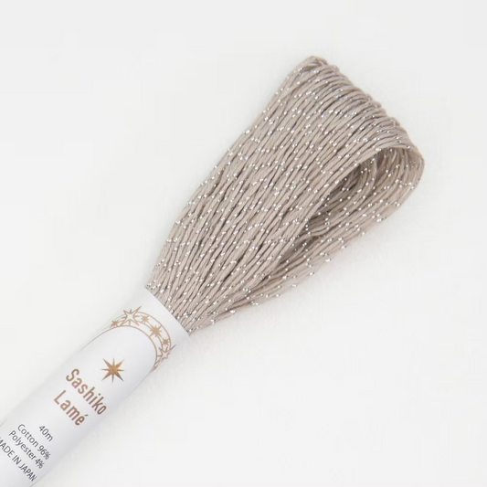 Olympus Sashiko Lame Thread (Soft Brown)