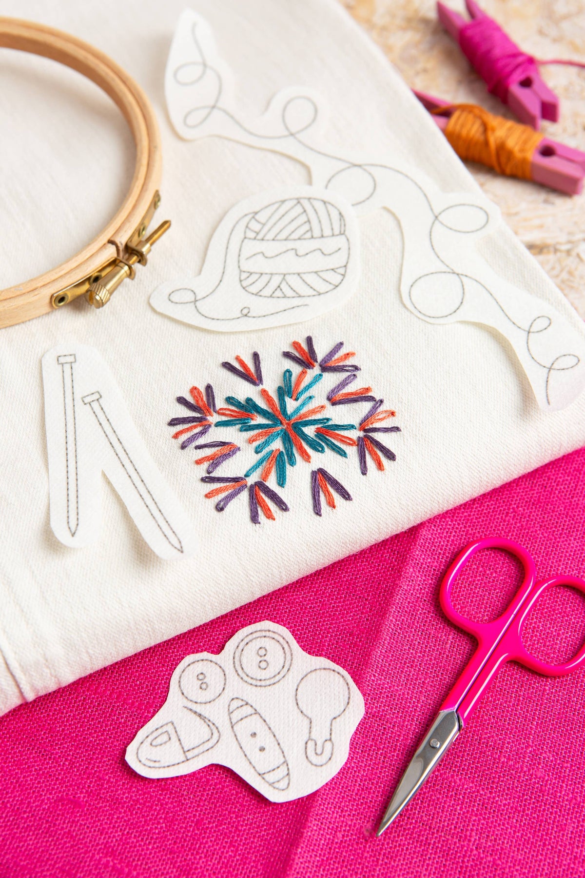 Hawthorn Handmade Yarn Stash Stick & Stitch Embroidery Pack
