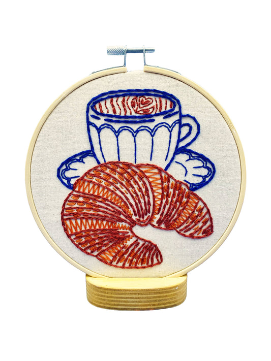 Hook, Line & Tinker Croissant Complete Embroidery Kit