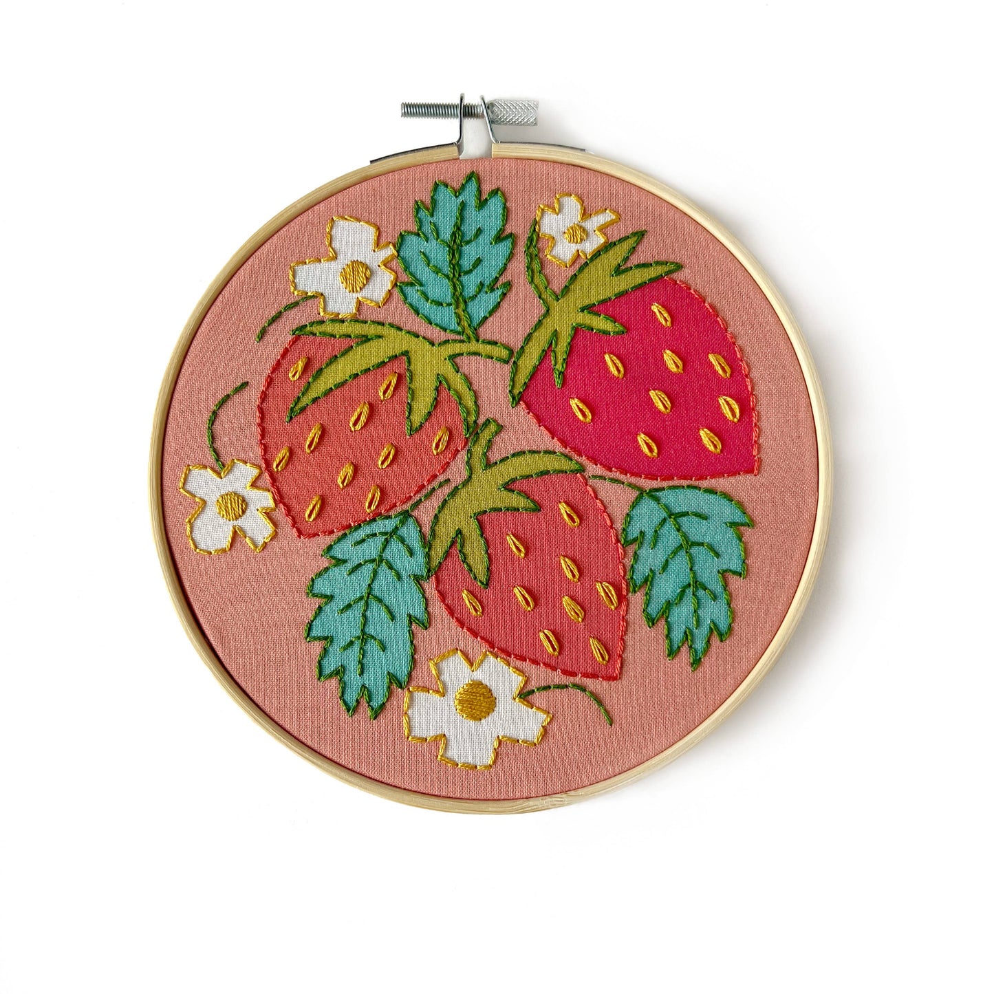 Rikrack Strawberries Embroidery Kit