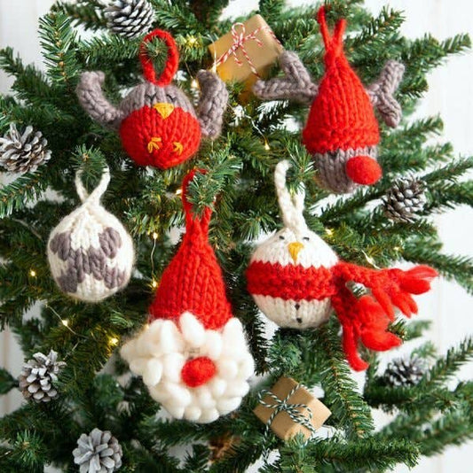 Wool Couture Santa's Helpers Baubles Knitting Kit