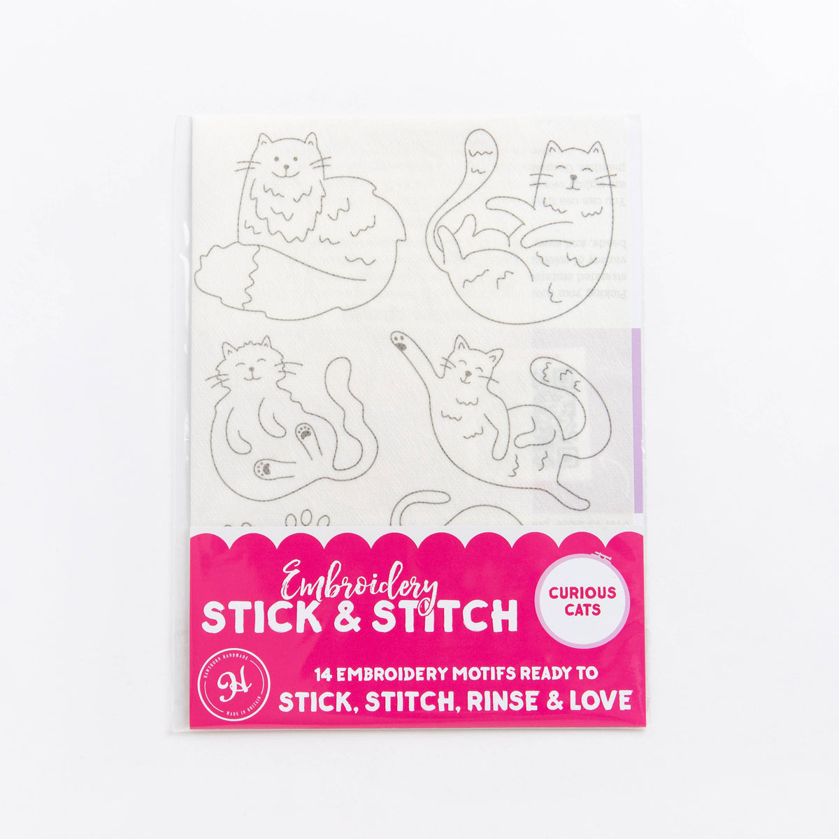 Hawthorn Handmade Curious Cats Stick & Stitch Embroidery Pack