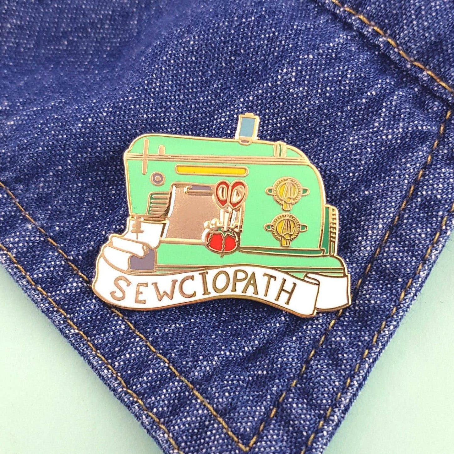 Jubly-Umph 'Sewciopath' Enamel Lapel Pin