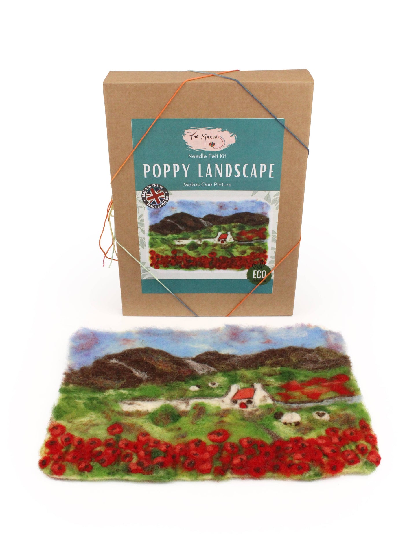 The Makerss Poppy Landscape Needle Felt Kit