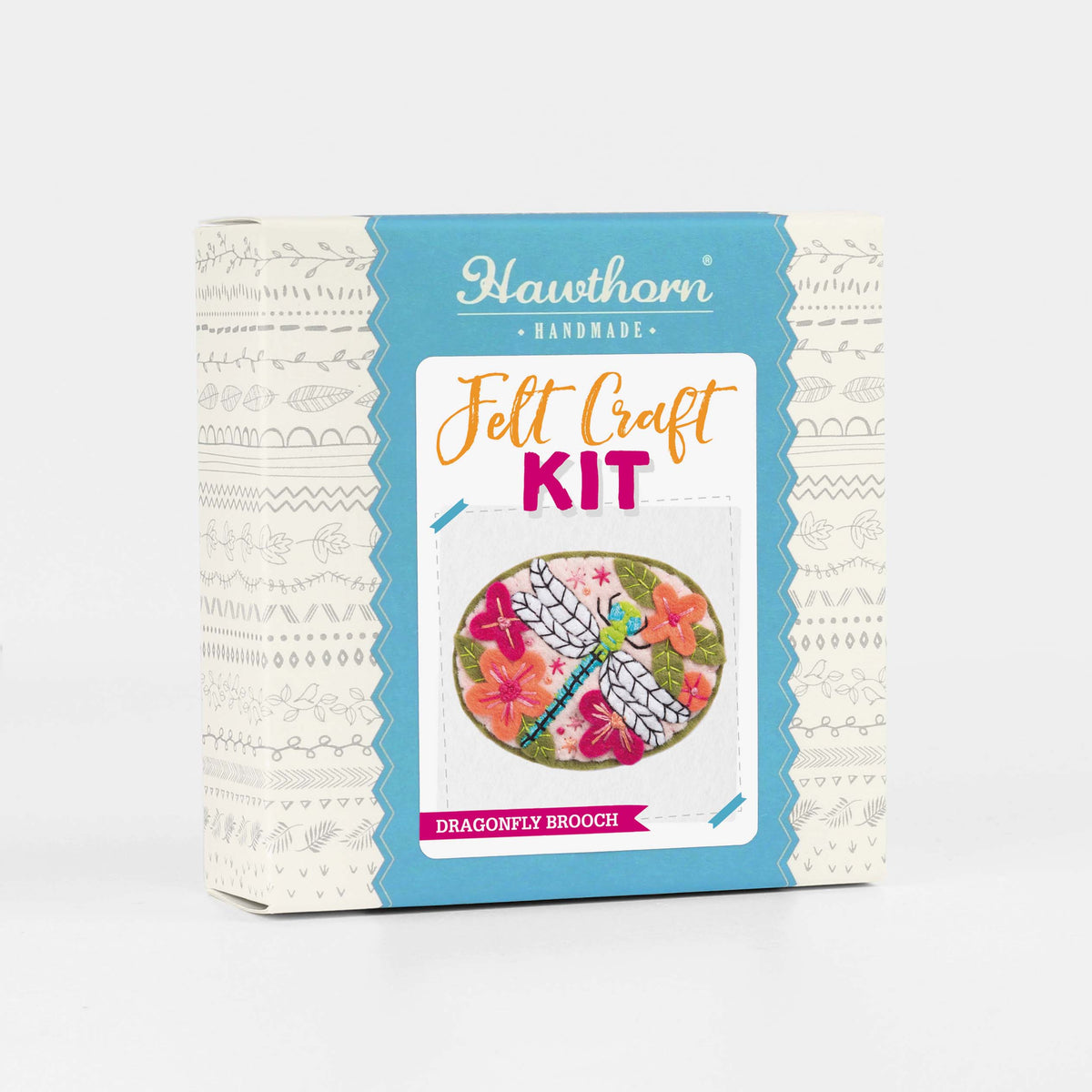Hawthorn Handmade Dragonfly Felt Craft Brooch Kit