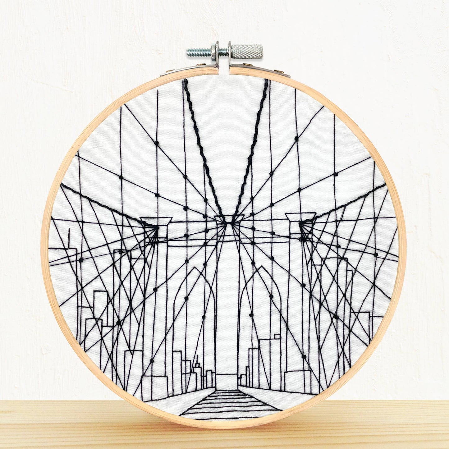 Embroidery and Sage Brooklyn Bridge, New York City Embroidery Kit