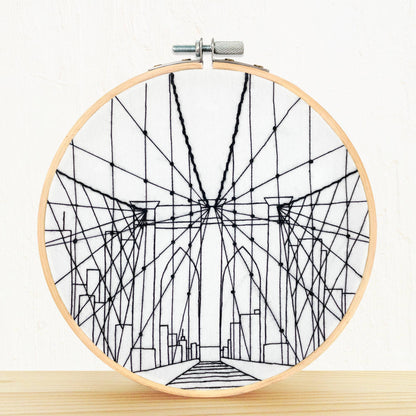 Embroidery and Sage Brooklyn Bridge, New York City Embroidery Kit