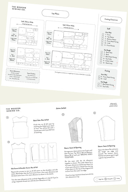 The Modern Sewing Co Jaime Jacket Paper Pattern