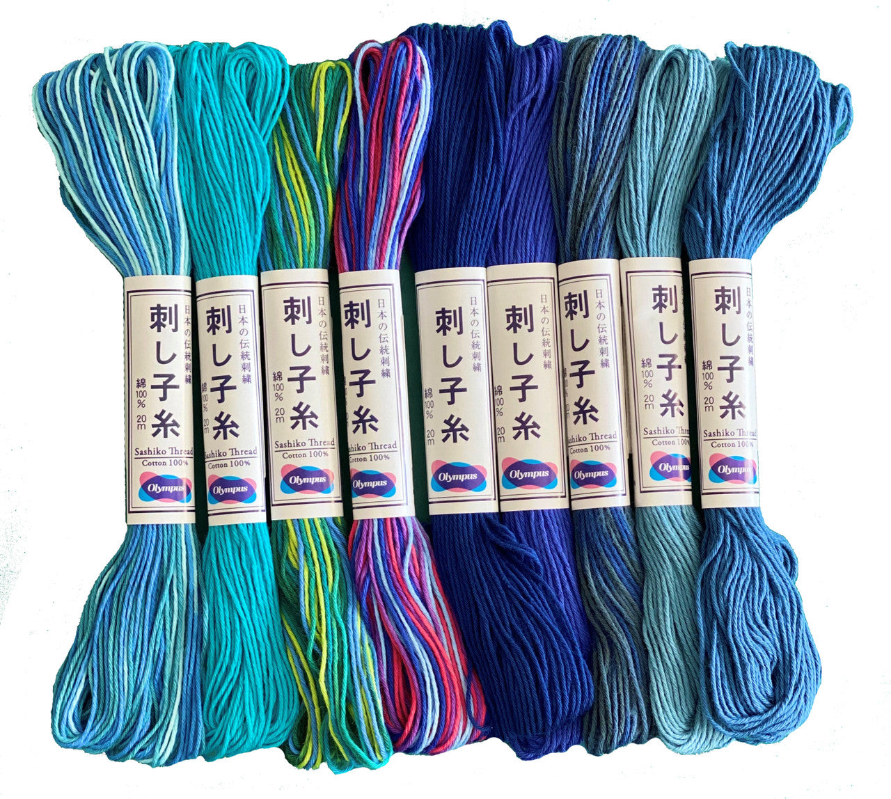 Olympus Sashiko Thread Collection Blue Colours