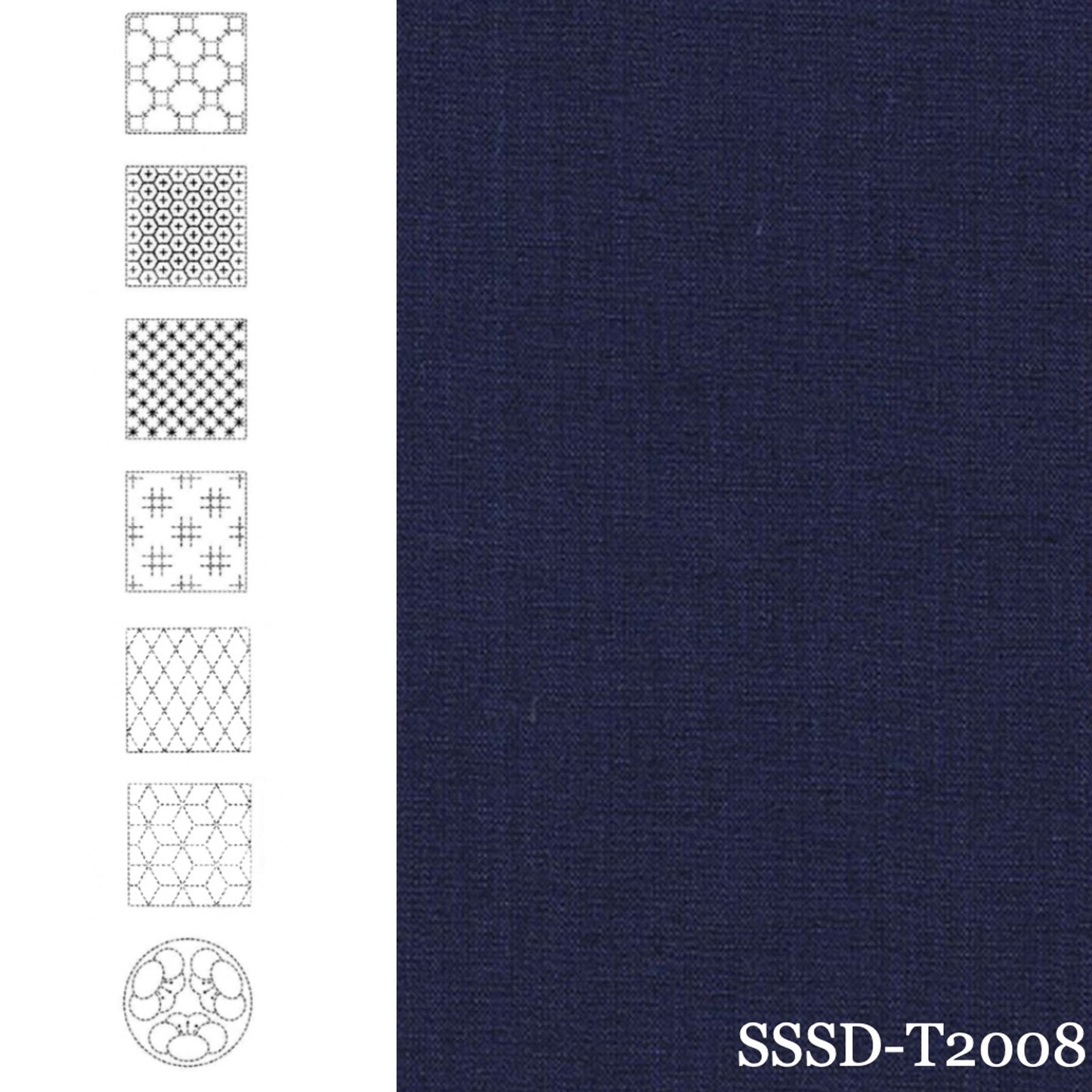 BeBe Bold Seven Sashiko Patterns (Navy)