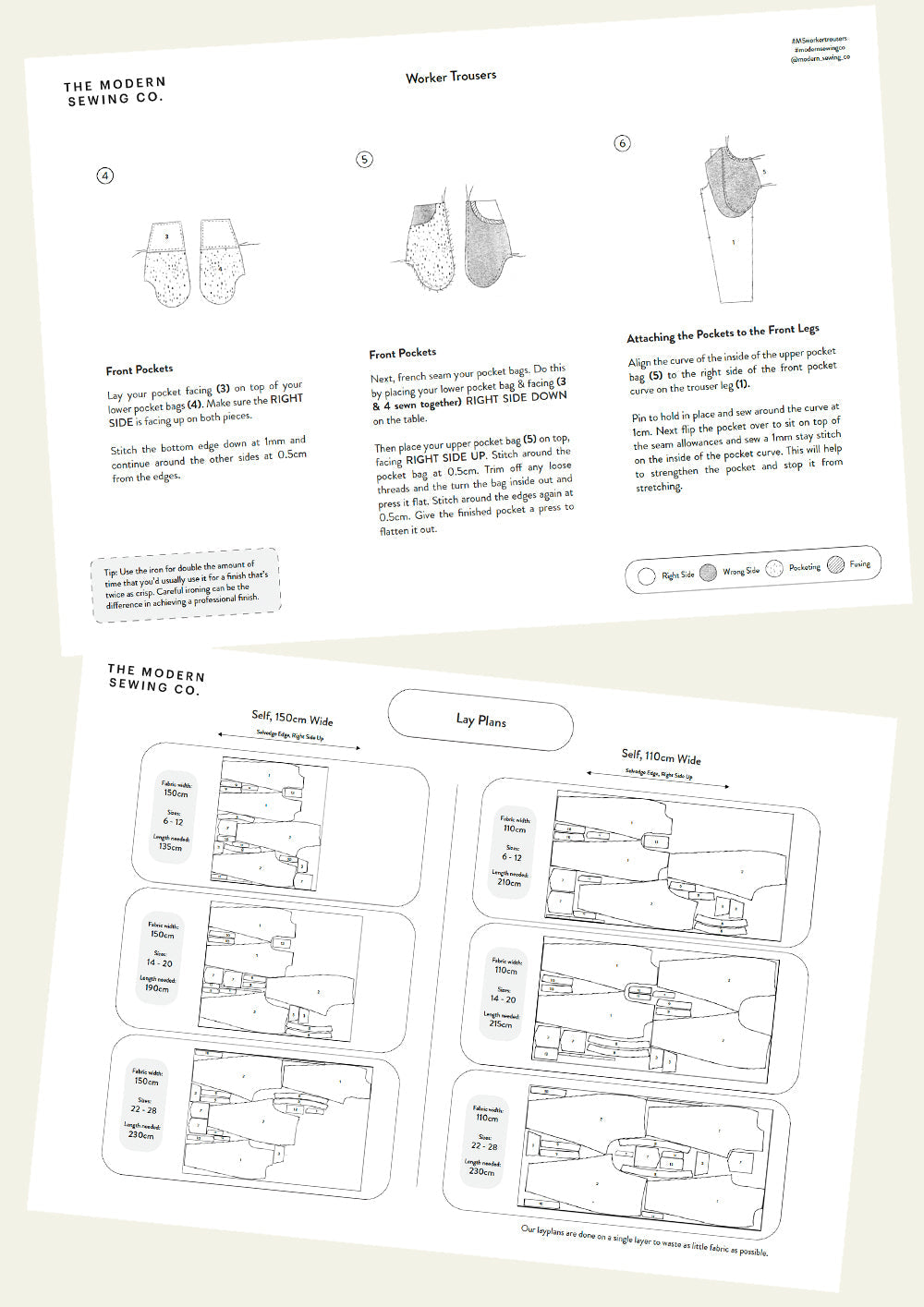 The Modern Sewing Co Worker Trousers (Women's) PDF Pattern