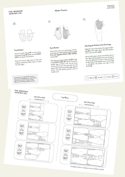 The Modern Sewing Co Worker Trousers (Women's) PDF Pattern