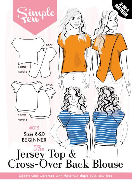 Simple Sew Jersey Top & Cross-Over Back Blouse