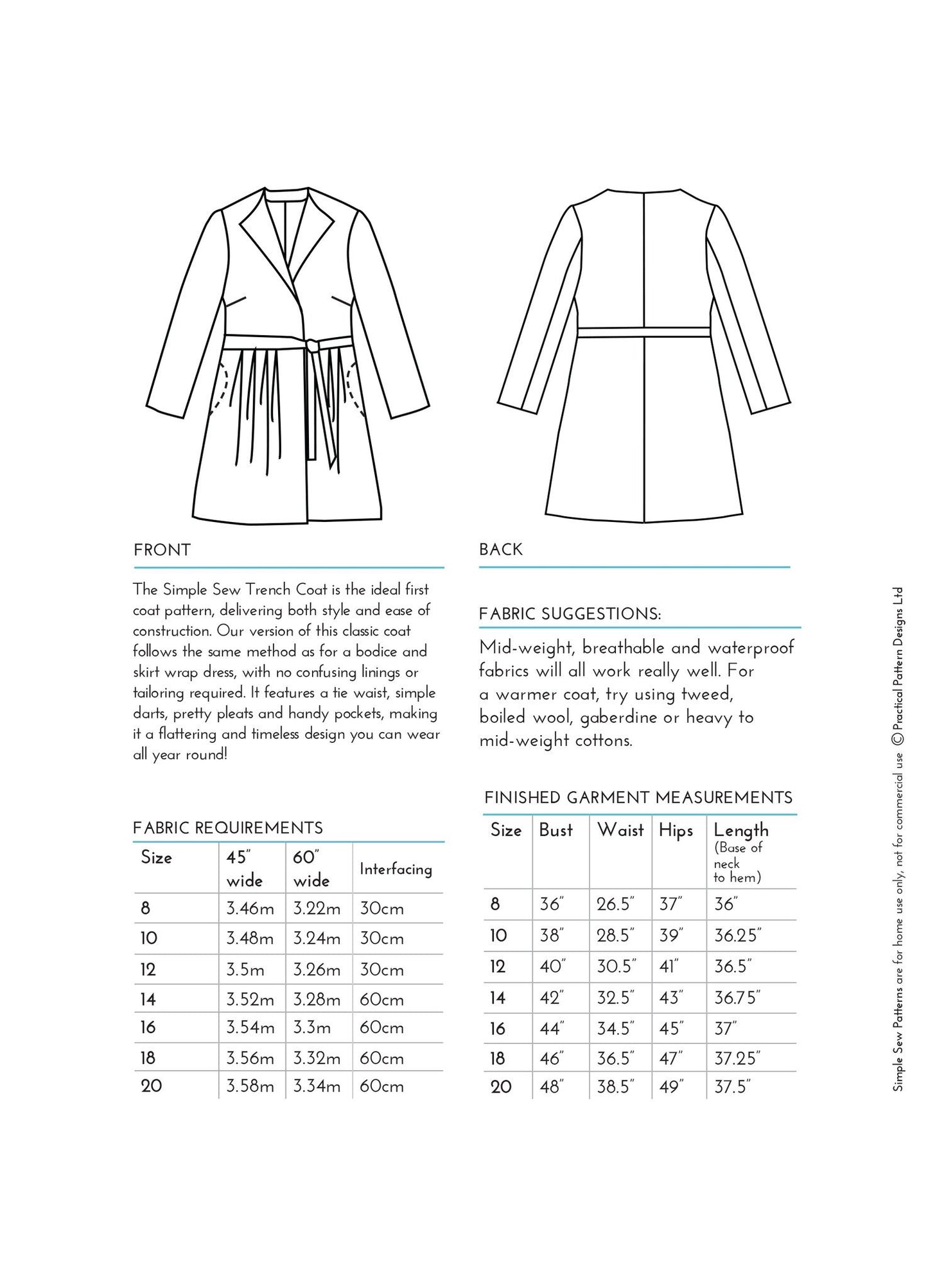 Simple Sew Trench Coat