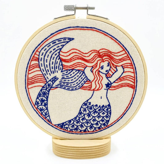 Hook, Line & Tinker Mermaid Complete Embroidery Kit