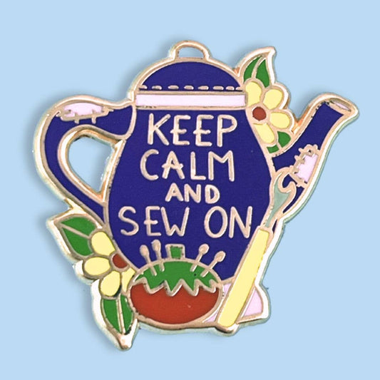 Jubly Umph 'Keep Calm And Sew On' Enamel Lapel Pin