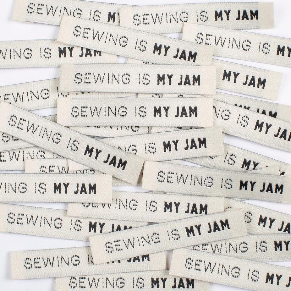 Kylie and the Machine “Sewing Is My Jam" Woven Labels 8 Pack