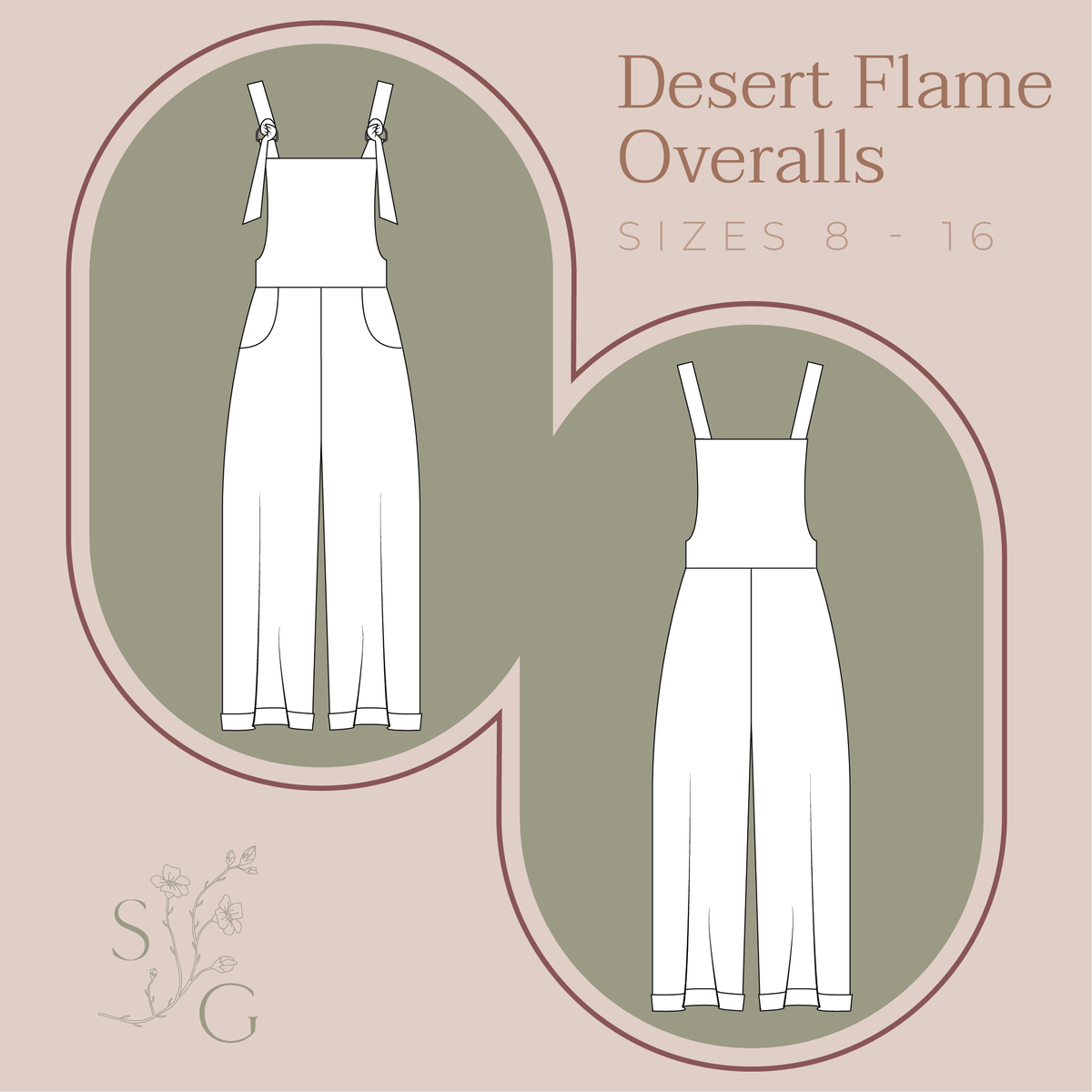 Overall Pattern Designs Stitched for Good Desert Fame Overalls Sewing Pattern | Indie Stitches ...